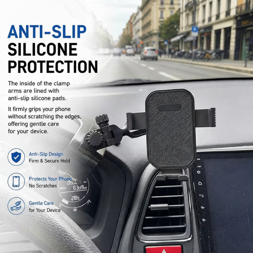 Car phone holder front view