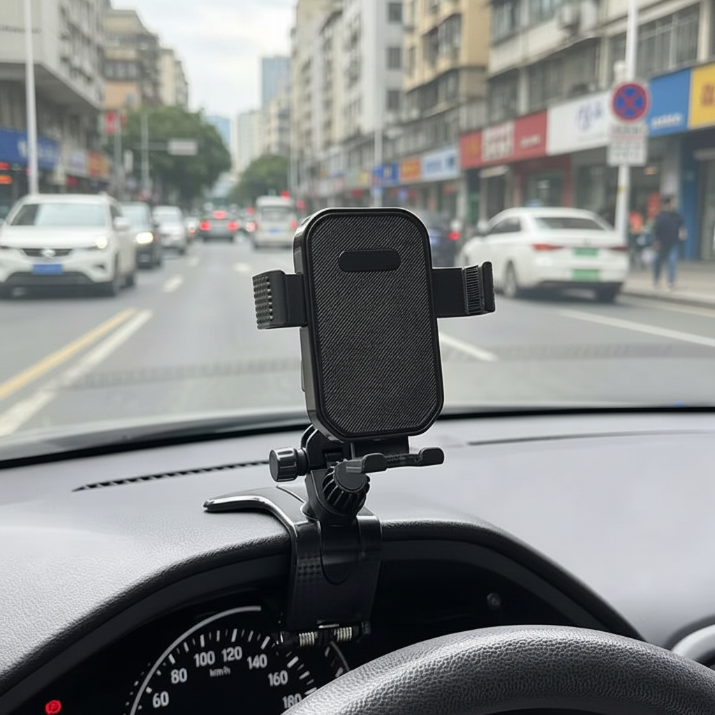 Dashboard clip-on installation car phone holder